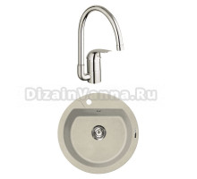 Комплект Мойка Lava R3 crema + Смеситель Grohe Euroeco 32752000