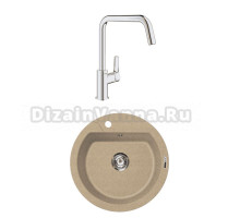 Комплект Мойка Lava R3 dune + Смеситель Grohe Eurosmart 30567000