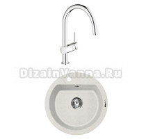 Комплект Мойка Lava R3 latte + Смеситель Grohe Minta 3291800E хром