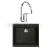 Комплект Мойка Lava U1 basalt + Смеситель Grohe Euroeco 32752000