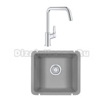 Комплект Мойка Granula 3601, алюминиум + Смеситель Grohe Eurosmart 30567000