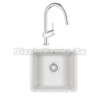 Комплект Мойка Granula 3601, арктик + Смеситель Grohe Minta 3291800E хром
