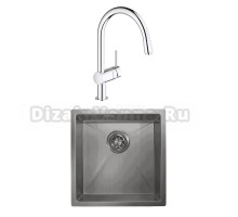 Комплект Мойка Granula 4445U, сталь сатин + Смеситель Grohe Minta 3291800E хром