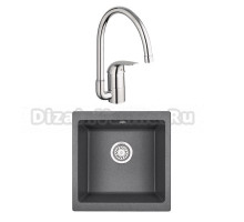 Комплект Мойка Granula 4451, графит + Смеситель Grohe Euroeco 32752000