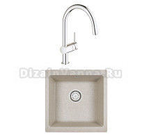 Комплект Мойка Granula 4451, пирит + Смеситель Grohe Minta 3291800E хром