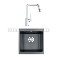 Комплект Мойка Granula 4451, шварц + Смеситель Grohe Eurosmart 30567000