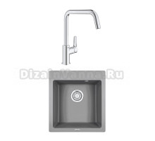 Комплект Мойка Granula 4651, алюминиум + Смеситель Grohe Eurosmart 30567000