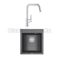 Комплект Мойка Granula 4651, графит + Смеситель Grohe Eurosmart 30567000