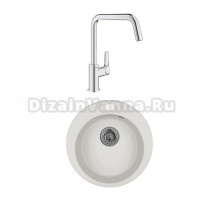 Комплект Мойка Granula 4801, арктик + Смеситель Grohe Eurosmart 30567000