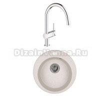 Комплект Мойка Granula 4801, пирит + Смеситель Grohe Minta 3291800E хром