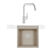 Комплект Мойка Granula 5102, песок + Смеситель Grohe Eurosmart 30567000
