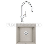 Комплект Мойка Granula 5102, пирит + Смеситель Grohe Minta 3291800E хром