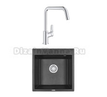 Комплект Мойка Granula 5102, черный + Смеситель Grohe Eurosmart 30567000