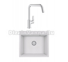 Комплект Мойка Granula 6001, арктик + Смеситель Grohe Eurosmart 30567000