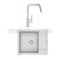 Комплект Мойка Granula 6002, арктик + Смеситель Grohe Eurosmart 30567000