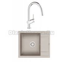 Комплект Мойка Granula 6002, пирит + Смеситель Grohe Minta 3291800E хром