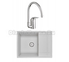 Комплект Мойка Granula 6501, арктик + Смеситель Grohe Euroeco 32752000