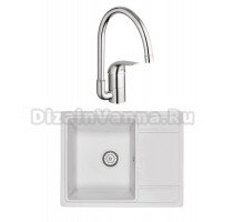 Комплект Мойка Granula 6503, арктик + Смеситель Grohe Euroeco 32752000