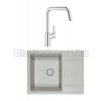 Комплект Мойка Granula 6503, базальт + Смеситель Grohe Eurosmart 30567000