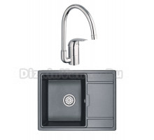 Комплект Мойка Granula 6503, шварц + Смеситель Grohe Euroeco 32752000