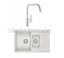 Комплект Мойка Granula 7802, арктик + Смеситель Grohe Eurosmart 30567000