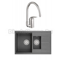 Комплект Мойка Granula 7802, графит + Смеситель Grohe Euroeco 32752000