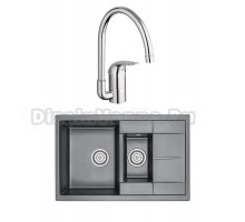 Комплект Мойка Granula 7802, черный + Смеситель Grohe Euroeco 32752000