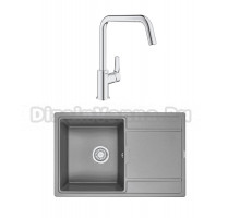 Комплект Мойка Granula 7804, алюминиум + Смеситель Grohe Eurosmart 30567000