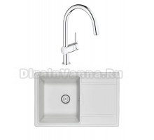 Комплект Мойка Granula 7804, арктик + Смеситель Grohe Minta 3291800E хром