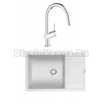 Комплект Мойка Granula 7805, арктик + Смеситель Grohe Minta 3291800E хром