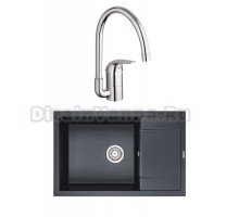 Комплект Мойка Granula 7805, шварц + Смеситель Grohe Euroeco 32752000