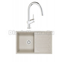 Комплект Мойка Granula 8002, пирит + Смеситель Grohe Minta 3291800E хром