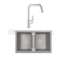 Комплект Мойка Granula 8101, базальт + Смеситель Grohe Eurosmart 30567000