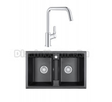 Комплект Мойка Granula 8101, черный + Смеситель Grohe Eurosmart 30567000