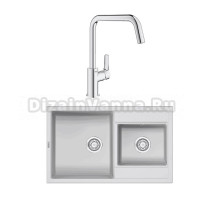 Комплект Мойка Granula 8201, арктик + Смеситель Grohe Eurosmart 30567000