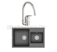 Комплект Мойка Granula 8201, графит + Смеситель Grohe Euroeco 32752000