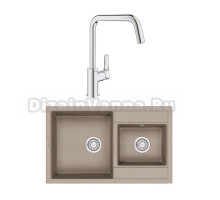 Комплект Мойка Granula 8201, песок + Смеситель Grohe Eurosmart 30567000