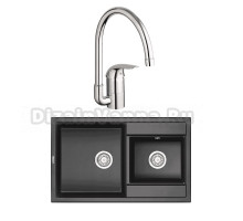 Комплект Мойка Granula 8201, черный + Смеситель Grohe Euroeco 32752000