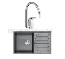 Комплект Мойка Granula 8601, шварц + Смеситель Grohe Euroeco 32752000