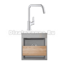 Комплект Мойка Granula Estetica 4701, алюминиум + Смеситель Grohe Eurosmart 30567000