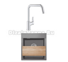 Комплект Мойка Granula Estetica 4701, графит + Смеситель Grohe Eurosmart 30567000