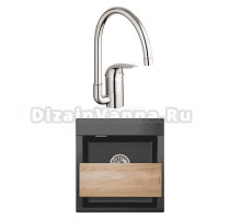 Комплект Мойка Granula Estetica 4701, черный + Смеситель Grohe Euroeco 32752000