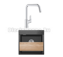 Комплект Мойка Granula Estetica 5201, черный + Смеситель Grohe Eurosmart 30567000