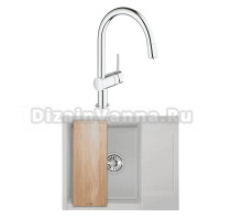 Комплект Мойка Granula Estetica 6202, арктик + Смеситель Grohe Minta 3291800E хром