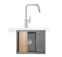 Комплект Мойка Granula Estetica 6202, графит + Смеситель Grohe Eurosmart 30567000