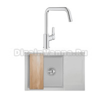 Комплект Мойка Granula Estetica 7807, арктик + Смеситель Grohe Eurosmart 30567000