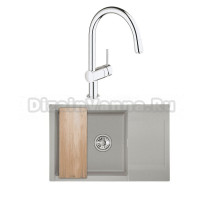 Комплект Мойка Granula Estetica 7807, базальт + Смеситель Grohe Minta 3291800E хром
