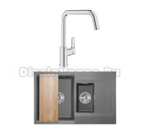 Комплект Мойка Granula Estetica 7808, графит + Смеситель Grohe Eurosmart 30567000