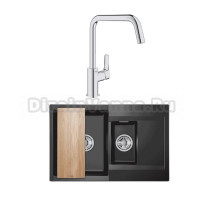 Комплект Мойка Granula Estetica 7808, шварц + Смеситель Grohe Eurosmart 30567000