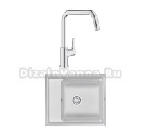 Комплект Мойка Granula Kitchen Space 6004, арктик + Смеситель Grohe Eurosmart 30567000